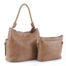 LF5118S Braided Handle Whipstitch 2-in1 Shoulder Bag/Crossbody - MiMi Wholesale