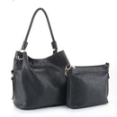 LF5118S Braided Handle Whipstitch 2-in1 Shoulder Bag/Crossbody - MiMi Wholesale