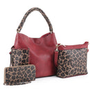 LF6196LT Cheetah Print Handle 3-in-1 Shoulder Bag/Crossbody/Wallet - MiMi Wholesale