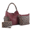 LF6196LT Cheetah Print Handle 3-in-1 Shoulder Bag/Crossbody/Wallet - MiMi Wholesale