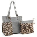 LF6414LT Cheetah Print 3-in-1 Shoulder Bag/Crossbody/Wallet - MiMi Wholesale