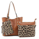 LF6414LT Cheetah Print 3-in-1 Shoulder Bag/Crossbody/Wallet - MiMi Wholesale