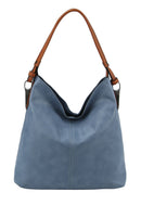 LHL001-2 Side Metal Accent Hobo Bag - MiMi Wholesale