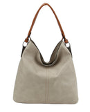 LHL001-2 Side Metal Accent Hobo Bag - MiMi Wholesale