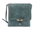 LHU238-2C Braided Stitch Flapover Crossbody Bag - MiMi Wholesale