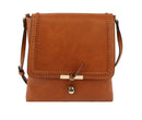 LHU238-2C Braided Stitch Flapover Crossbody Bag - MiMi Wholesale