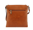 LHU238-2C Braided Stitch Flapover Crossbody Bag - MiMi Wholesale