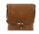 LHU238-2C Braided Stitch Flapover Crossbody Bag - MiMi Wholesale