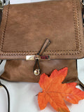 LHU238-2C Braided Stitch Flapover Crossbody Bag - MiMi Wholesale