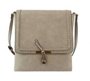 LHU238-2C Braided Stitch Flapover Crossbody Bag - MiMi Wholesale