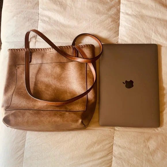 LHU352 Meg Whip Stich Trim Tote 2 in 1 - MiMi Wholesale