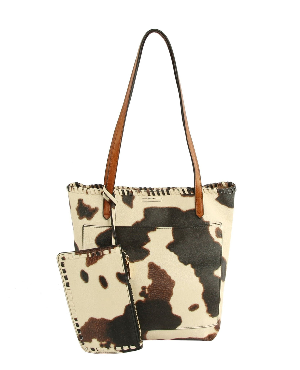 LHU352 Meg Whip Stich Trim Tote 2 in 1 - MiMi Wholesale