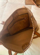 LHU352 Meg Whip Stich Trim Tote 2 in 1 - MiMi Wholesale