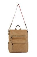 LHU361 Multi Pocket Convertible Backpack w/ Strap - MiMi Wholesale