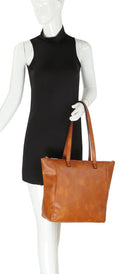 LHU399-1W Faux Leather 2 in 1 Zip Top Shoulder Tote Bag - MiMi Wholesale
