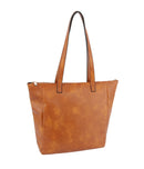 LHU399-1W Faux Leather 2 in 1 Zip Top Shoulder Tote Bag - MiMi Wholesale