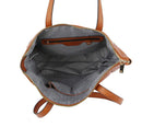 LHU399-1W Faux Leather 2 in 1 Zip Top Shoulder Tote Bag - MiMi Wholesale
