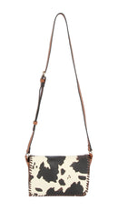 LHU404 Cow Pattern Fashion Flap Crossbody Bag - MiMi Wholesale