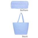 LOA102 "Let's Run Away To The Sea" Whale Printed Summer Tote Bag - MiMi Wholesale