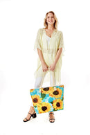LOA352 Sunflower Beach Tote - MiMi Wholesale