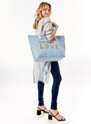 LOA375 Glitz Sequins Letter 'Summer Love' Beach Tote Bag - MiMi Wholesale