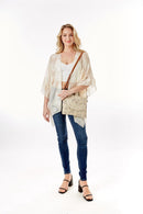 LOA388 Sandra Weaved Straw Envelope Clutch Crossbody Bag - MiMi Wholesale