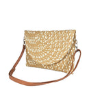 LOA405 Annabella Weaved Straw Envelope Clutch Crossbody Bag - MiMi Wholesale