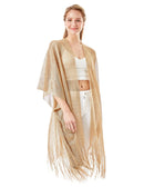 LOF802 Metallic Net Fringe Cover-up - MiMi Wholesale