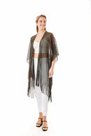 LOF802 Metallic Net Fringe Cover-up - MiMi Wholesale