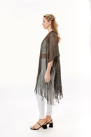 LOF802 Metallic Net Fringe Cover-up - MiMi Wholesale