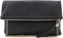 LP048 Pamela Envelope Zipper Clutch/Crossbody With Tassel - MiMi Wholesale