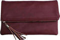 LP048 Pamela Envelope Zipper Clutch/Crossbody With Tassel - MiMi Wholesale