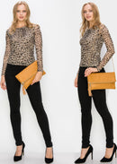 LP048 Pamela Envelope Zipper Clutch/Crossbody With Tassel - MiMi Wholesale