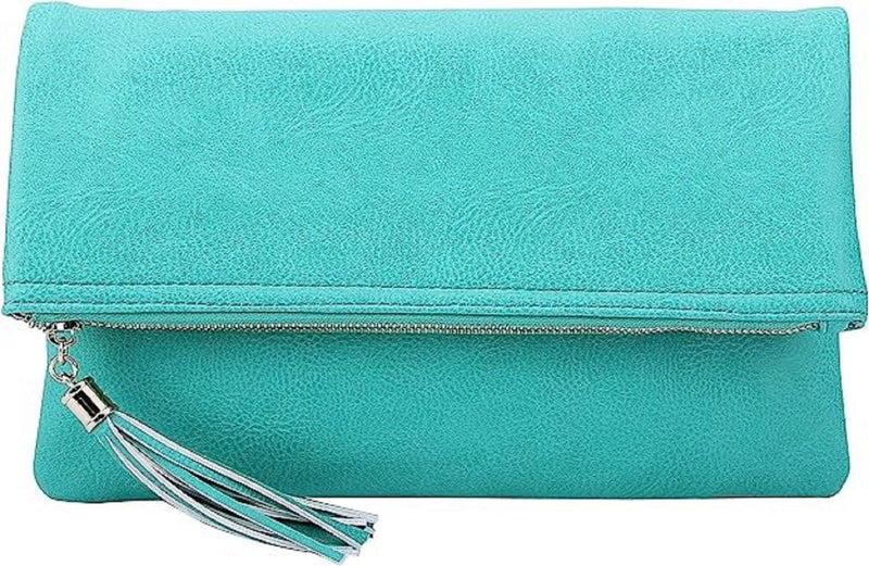 LP048 Pamela Envelope Zipper Clutch/Crossbody With Tassel - MiMi Wholesale