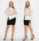 LP048 Pamela Envelope Zipper Clutch/Crossbody With Tassel - MiMi Wholesale