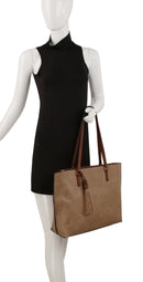 LQ306 Sandra Tote Bag With Tassel - MiMi Wholesale