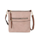 LQF038 Elina Zipper Front Crossbody Bag - MiMi Wholesale