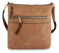 LQF038 Elina Zipper Front Crossbody Bag - MiMi Wholesale