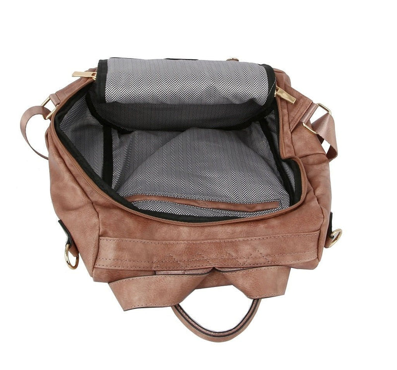 LSD147 Multi Pocket Convertible Backpack w/ Guitar Strap - MiMi Wholesale