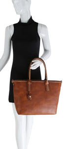 LSD148 Stitch Accent Tote w/ Guitar Strap - MiMi Wholesale