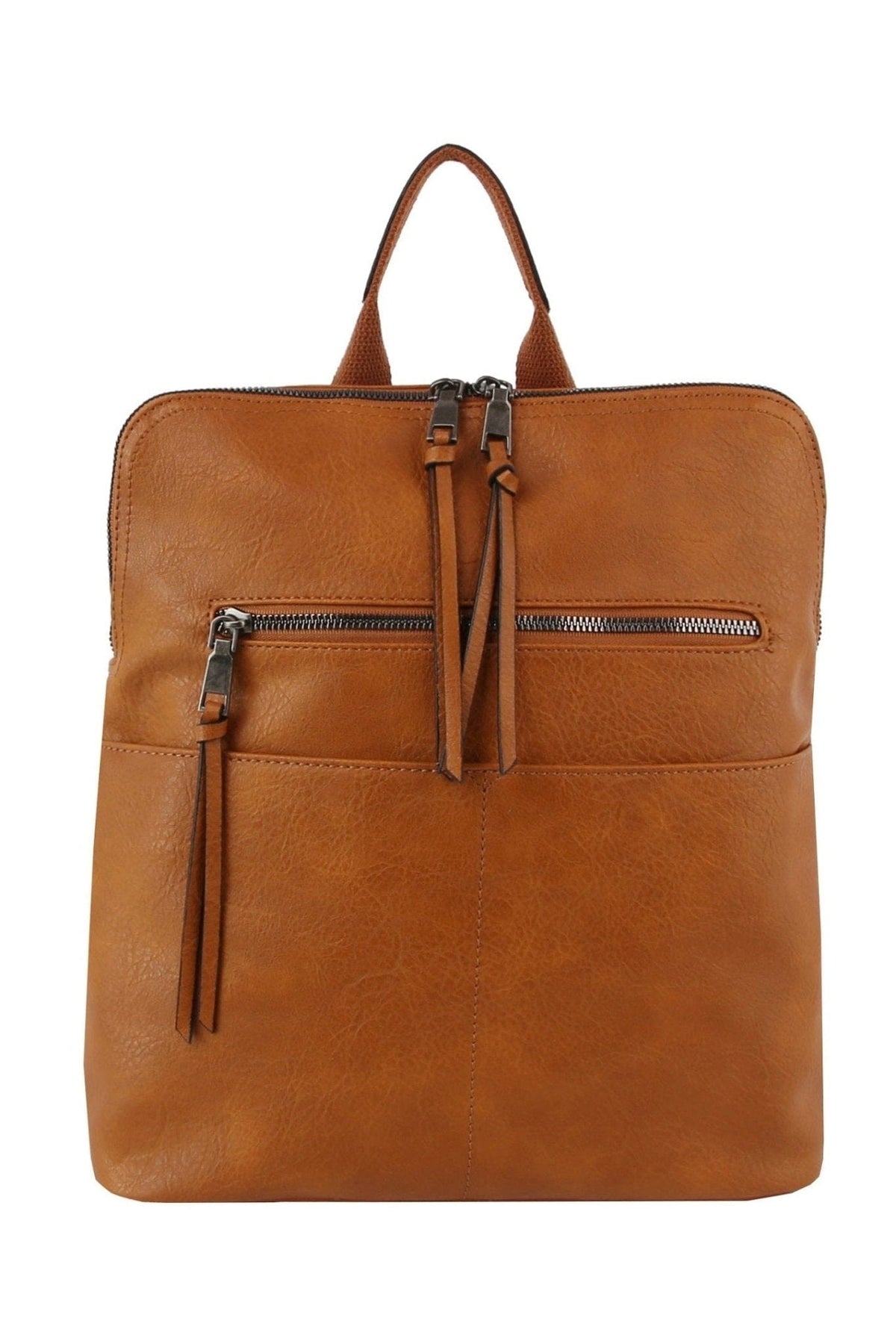 LSD186 Lauren Front Zipper Convertible Backpack - MiMi Wholesale