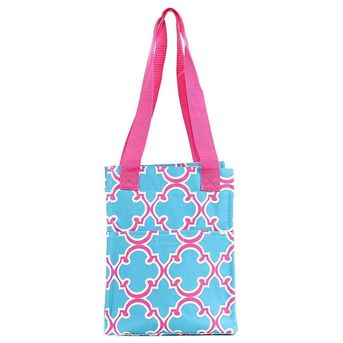 LT11-708 Quatrefoil Print Lunch Tote Bag - MiMi Wholesale