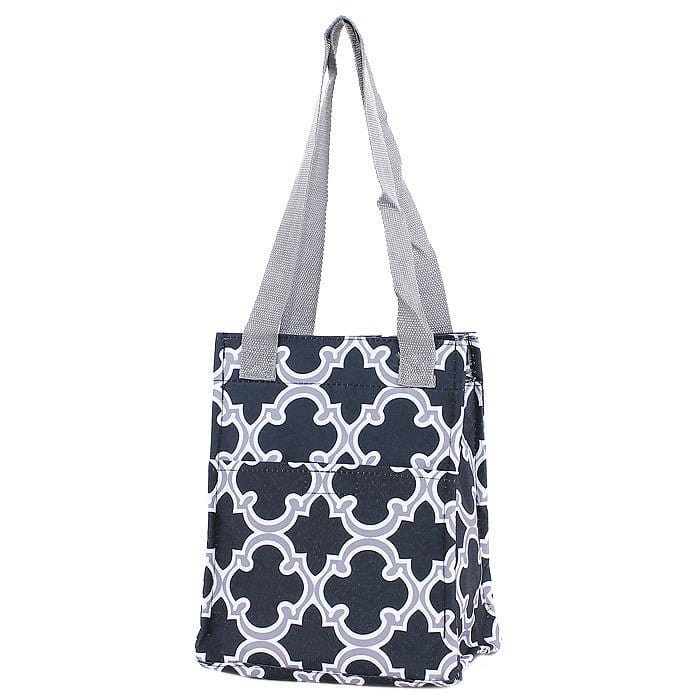 LT11-708 Quatrefoil Print Lunch Tote Bag - MiMi Wholesale