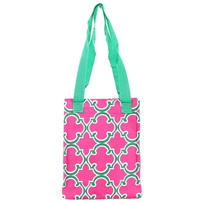LT11-708 Quatrefoil Print Lunch Tote Bag - MiMi Wholesale