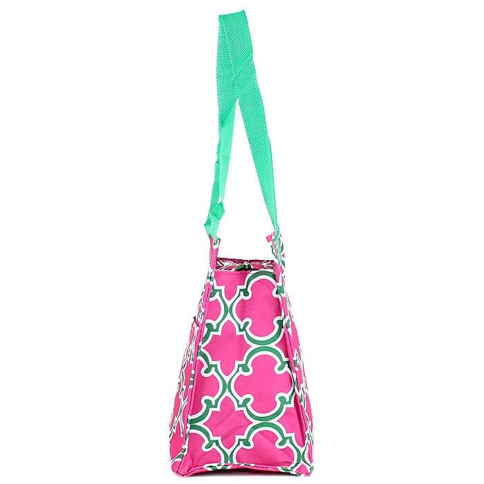 LT11-708 Quatrefoil Print Lunch Tote Bag - MiMi Wholesale