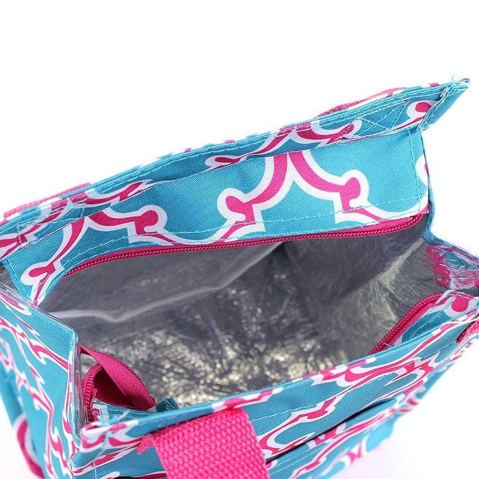 LT11-708 Quatrefoil Print Lunch Tote Bag - MiMi Wholesale