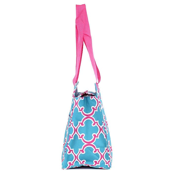 LT11-708 Quatrefoil Print Lunch Tote Bag - MiMi Wholesale