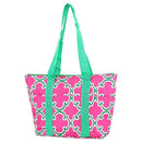LT15-708 Quatrefoil Print Lunch Bag/Cooler - MiMi Wholesale