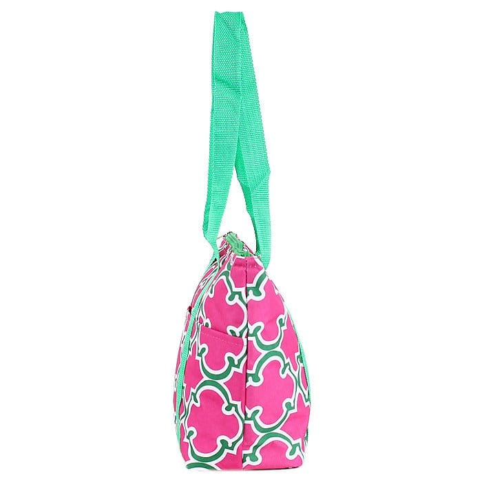 LT15-708 Quatrefoil Print Lunch Bag/Cooler - MiMi Wholesale