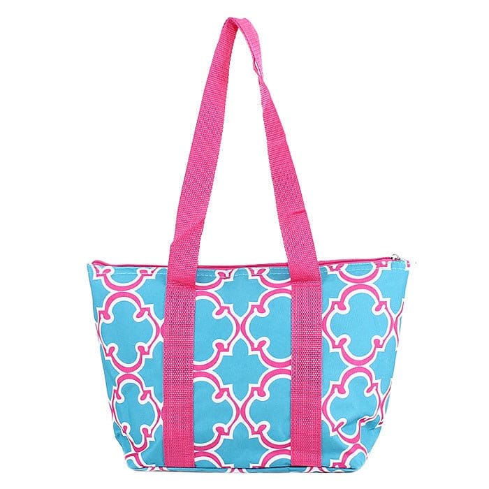 LT15-708 Quatrefoil Print Lunch Bag/Cooler - MiMi Wholesale